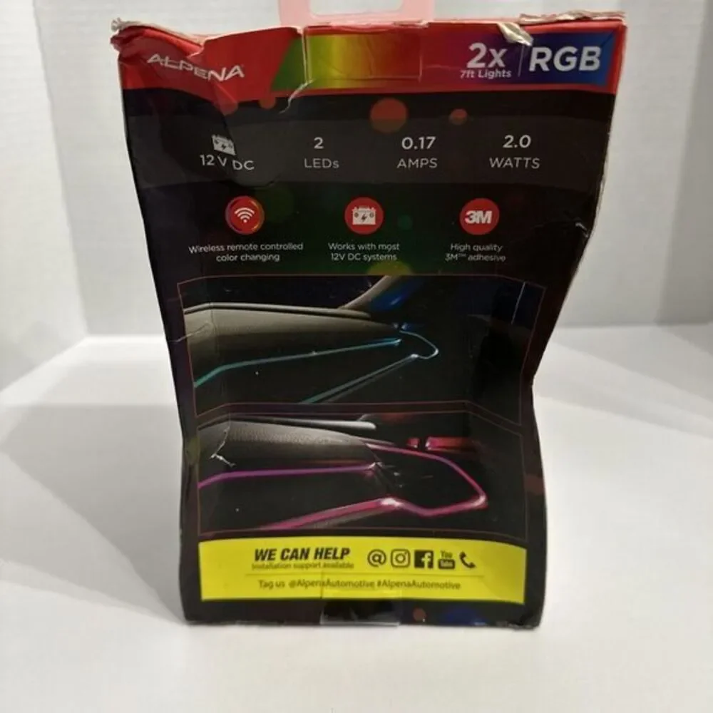 Alpena Led Lights CyberGlowz 14 Ft Rgb New Box Crushed‎